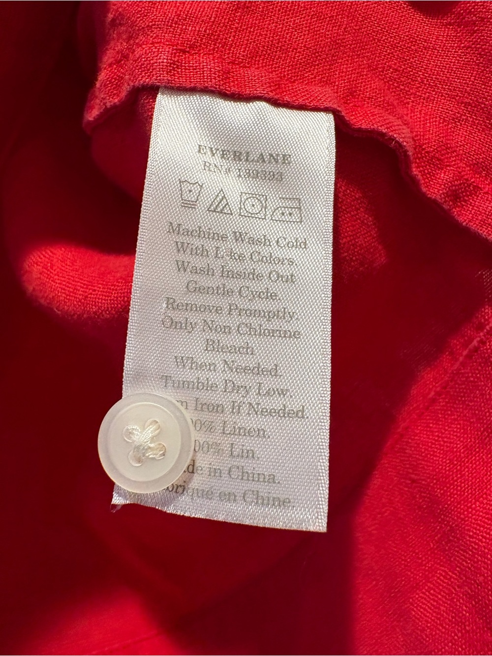 Everlane Bright Red Short-Sleeve Button-Down Shirt - Picture 11 of 13